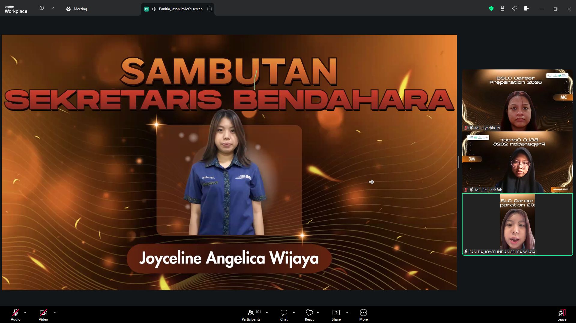 Kata Sambutan Sekretaris Bendahara
