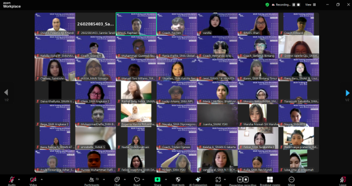 Peserta BINUS MUN Training and Simulation