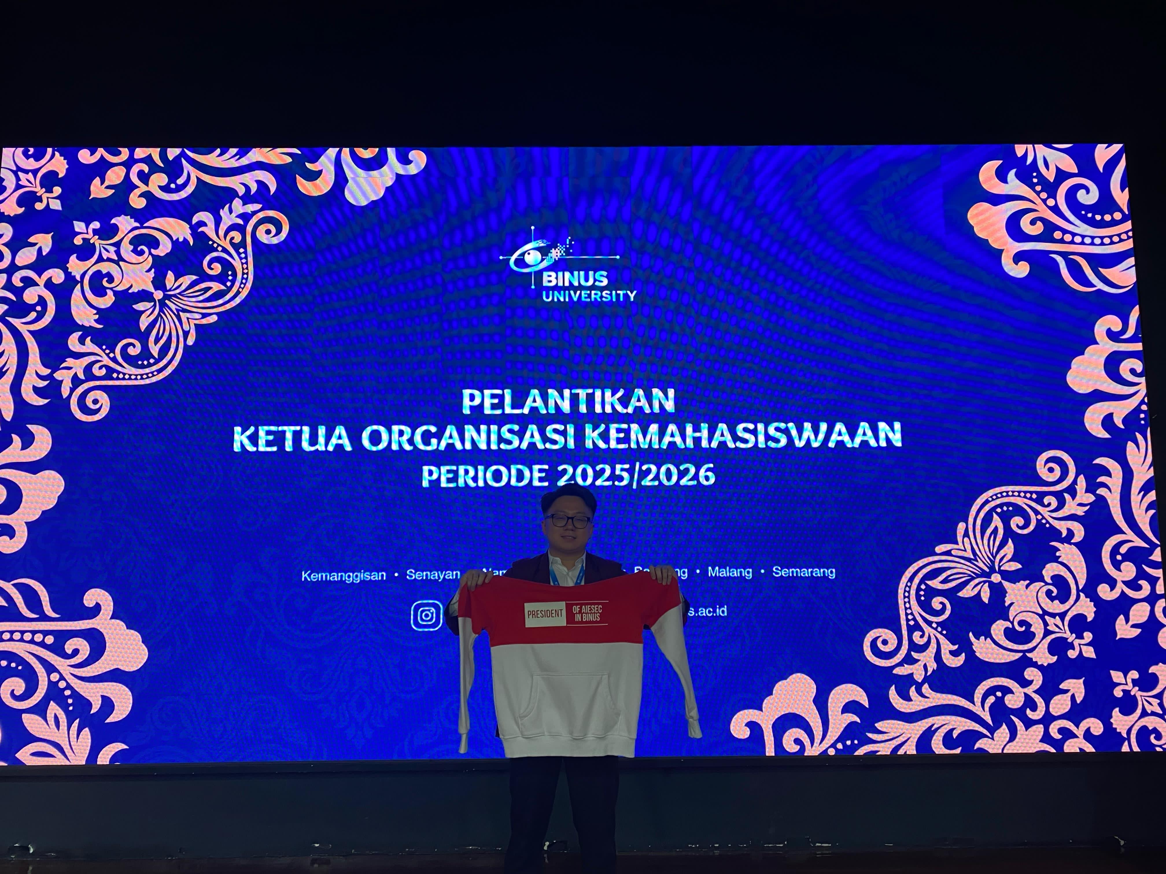 Vincent Claudius Resmi Pimpin AIESEC in BINUS 2025/2026: Siap Ciptakan Pemimpin Muda Berkualitas!