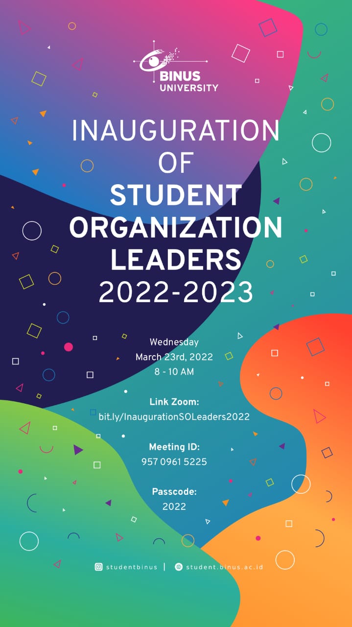 PELANTIKAN KETUA ORGANISASI KEMAHASISWAAN UNIVERSITAS BINA NUSANTARA 2022/2023
