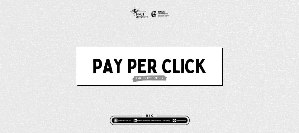 PAY PER CLICK