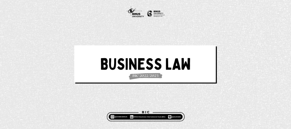 BUSINESS LAW