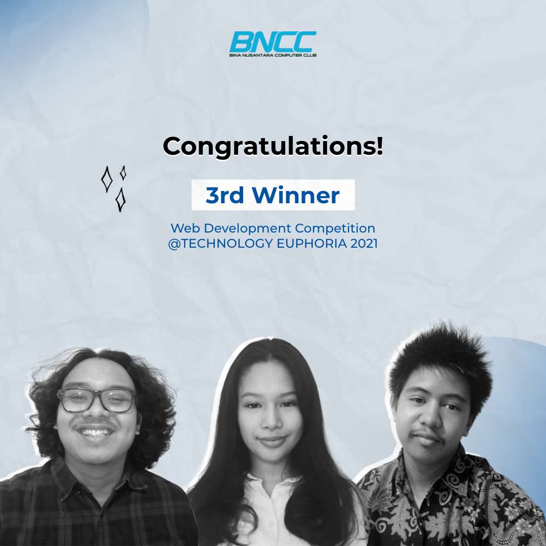 3rd Winner: Web Development Competition @TECHNOLOGY EUPHORIA 2021