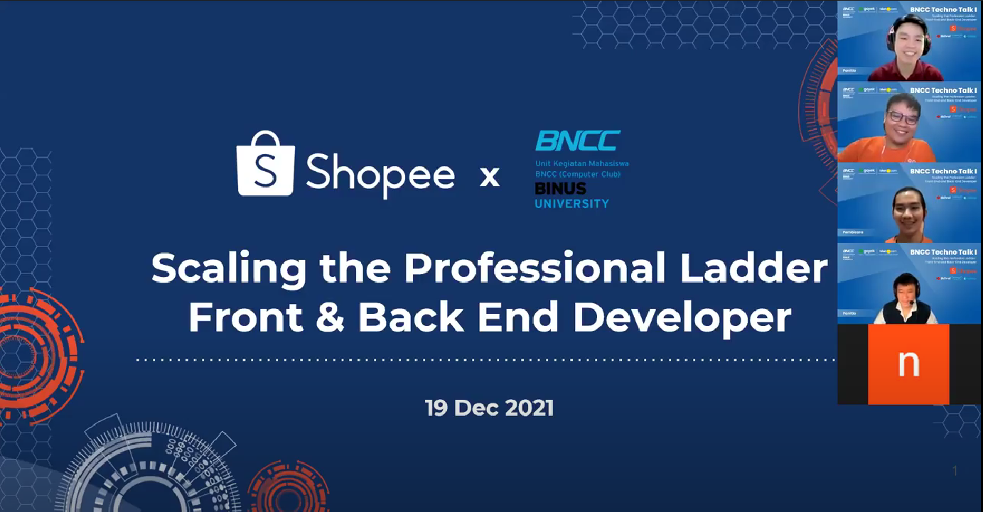 BNCC TECHNO TALK: “SCALING THE PROFESSION LADDER: FRONT-END AND BACK-END DEVELOPER”