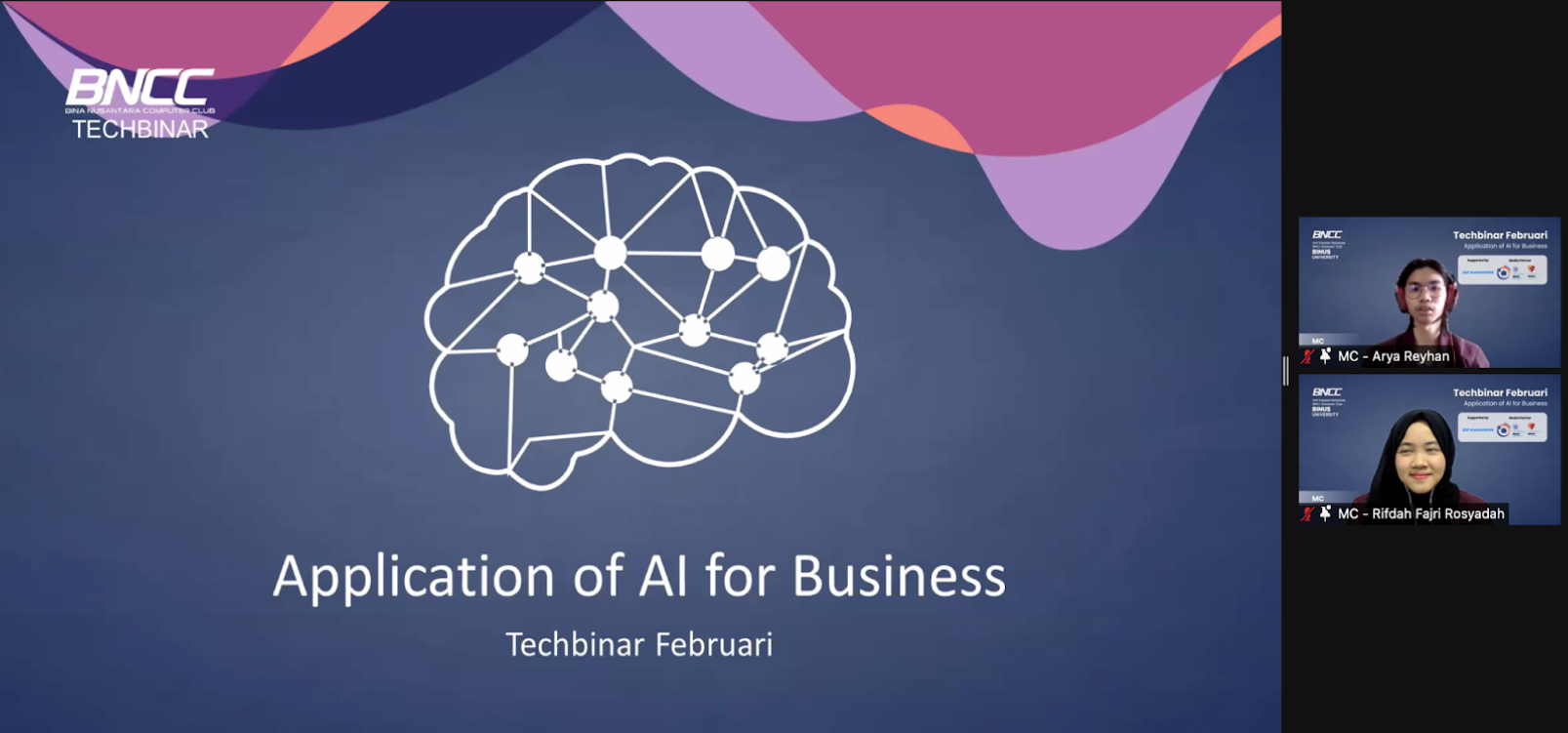 TECHBINAR FEBRUARI 2022 “APPLICATION OF AI FOR BUSSINESS”