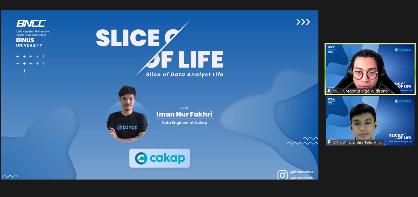 BNCC WEBINAR SLICE OF LIFE:  “SLICE OF DATA ANALYST LIFE”