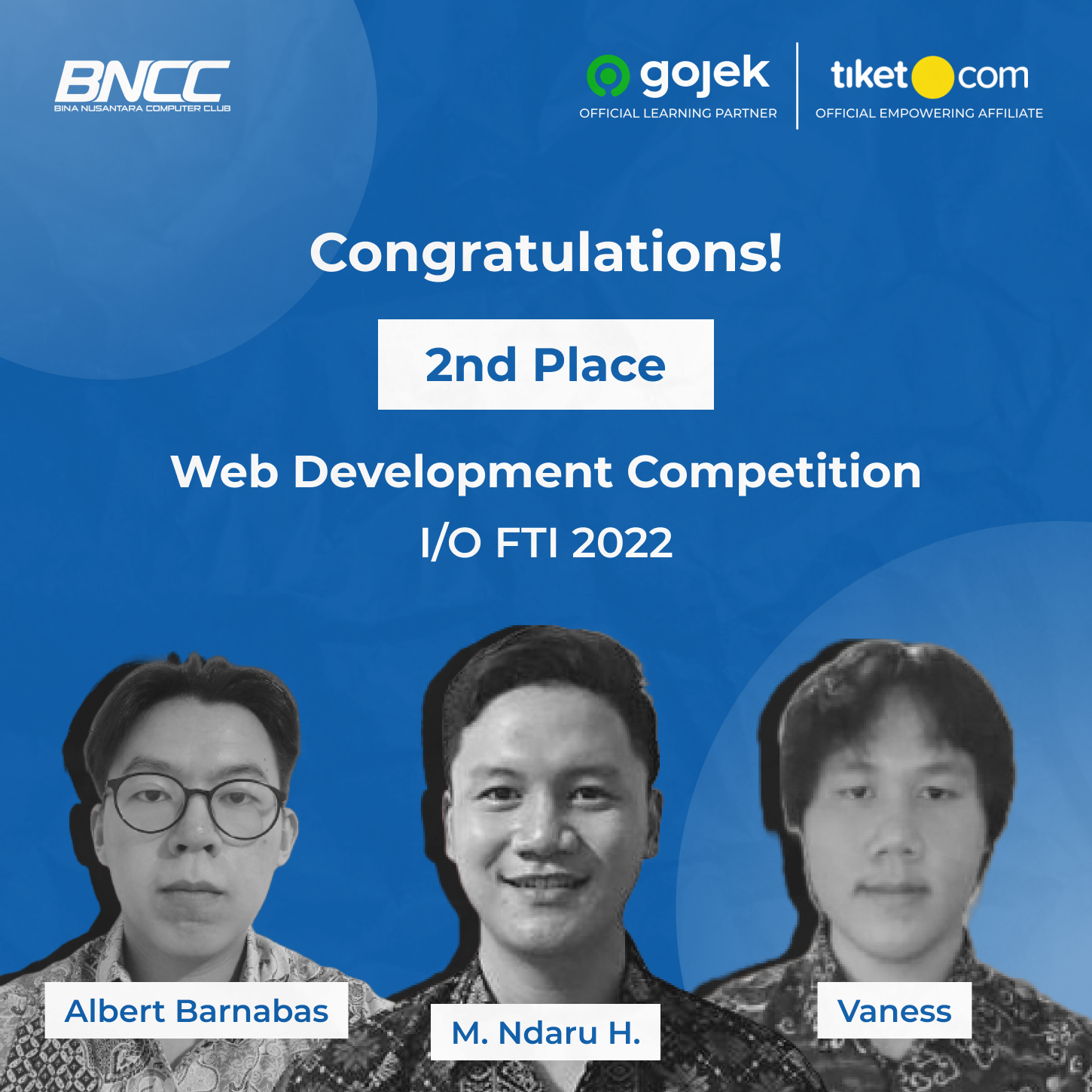 2nd Winner: Web Development Competition @I/O FTI 2022