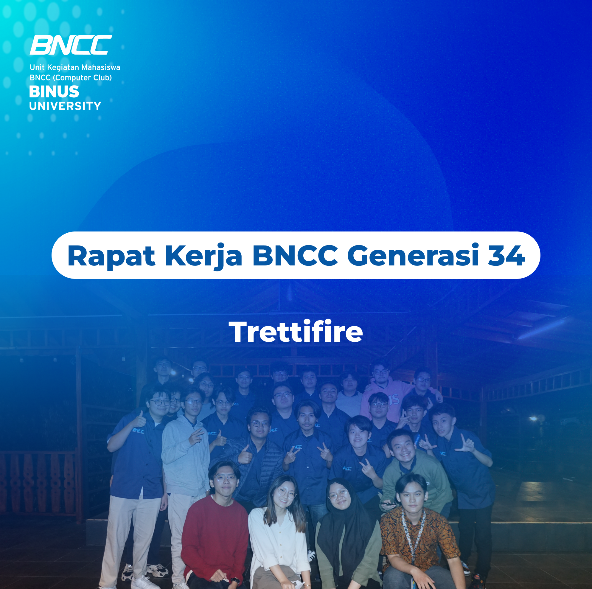 RAPAT KERJA BNCC GENERASI 34: “TRETTIFIRE”