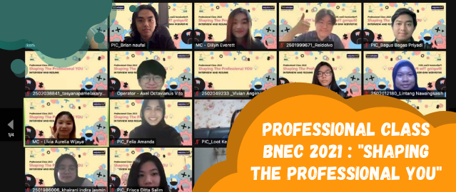 PROFESSIONAL CLASS BNEC 2021: “SHAPING THE PROFESSIONAL YOU”