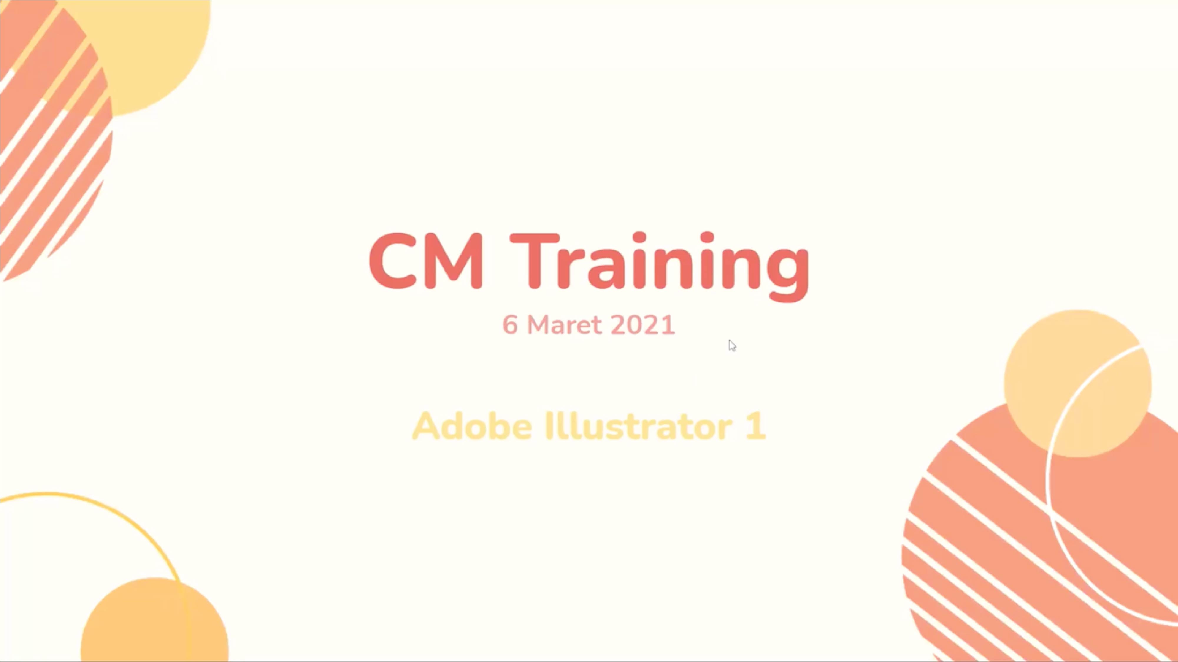 Adobe Illustrator 1 Training by CM Division