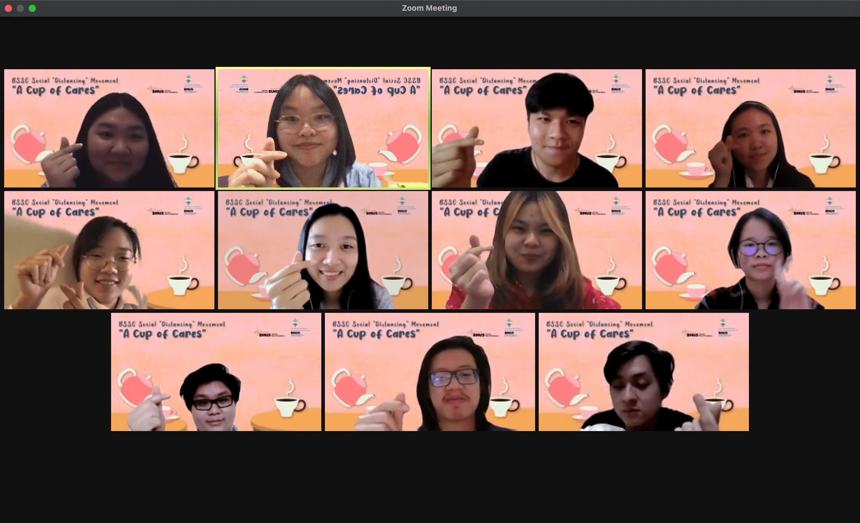 BSSC Social “Distancing” Movement “A Cup of Cares”