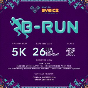 “B-RUN”, Run for Charity with BVOICE RADIO