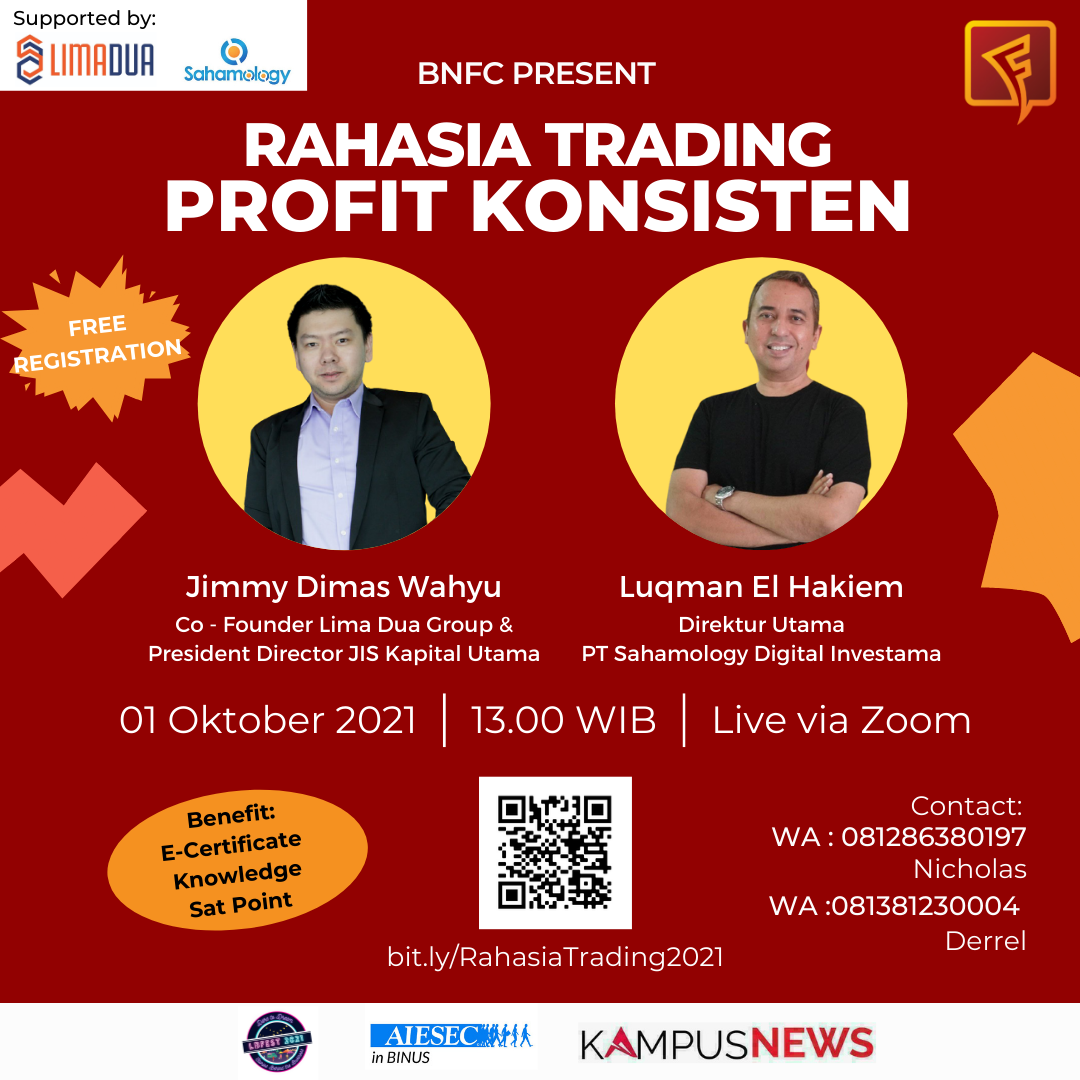 Webinar “Rahasia Trading Profit Konsisten”