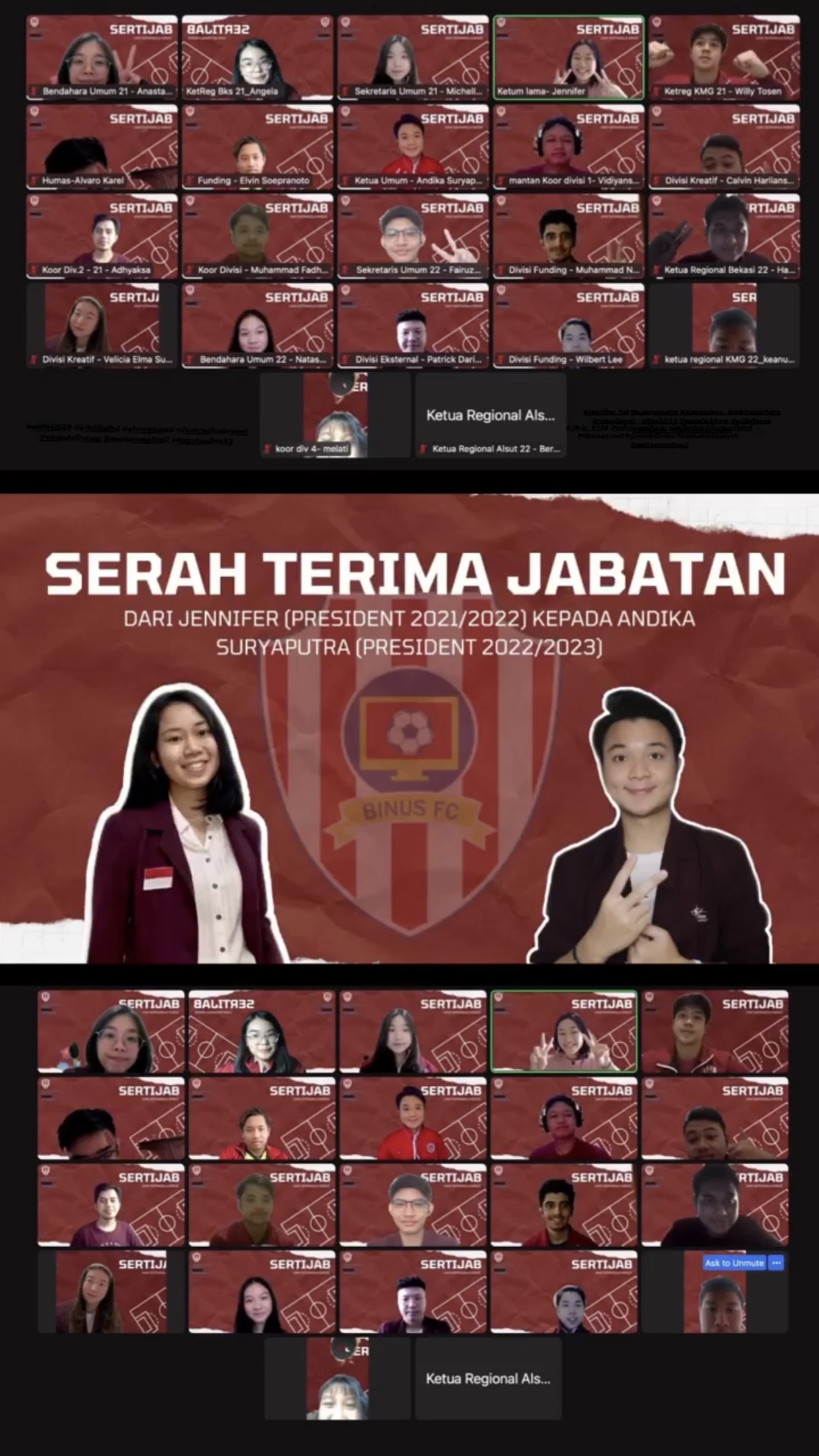 SERAH TERIMA JABATAN PENGURUS PERIODE 2021/2022 DAN 2022/2023