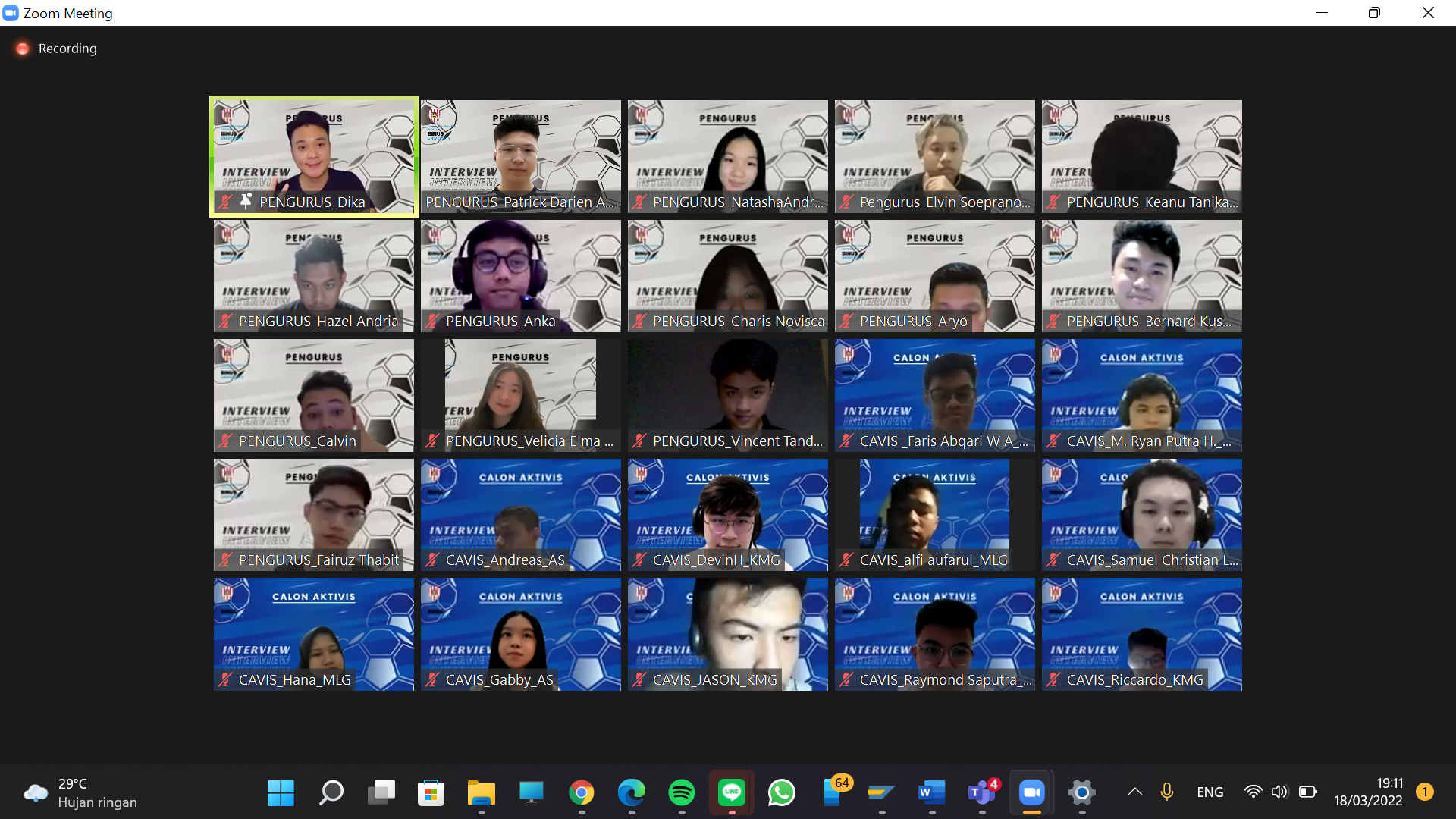 INTERVIEW CALON AKTIVIS UKM SEPAK BOLA PERIODE 2022/2023