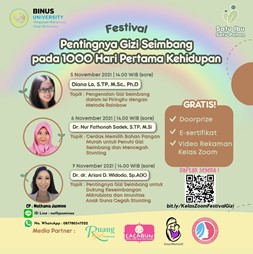PENGABDIAN PADA MASYARAKAT (PPM) 2021 HIMFOODTECH x SISP: Festival Pentingnya Gizi Seimbang pada 1000 Hari Pertama Kehidupan