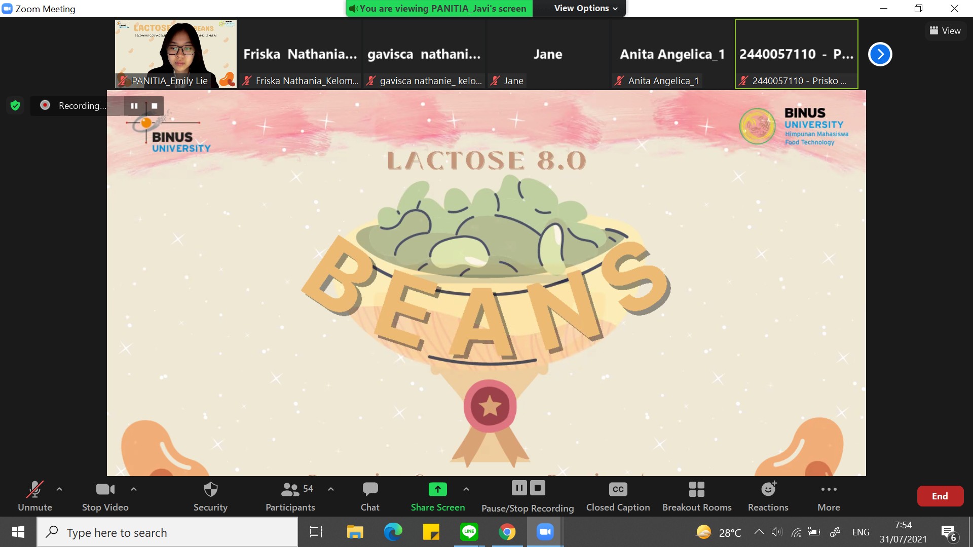 LACTOSE 8.0: BEANS (LDK-PENGURUS 2021)