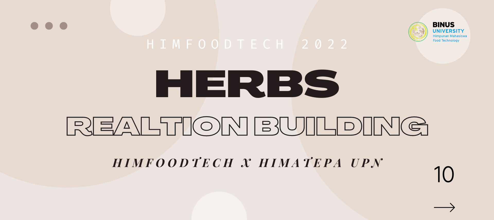 BENCHMARKING HERBS (HIMFOODTECH RELATION BUILDING): KEGIATAN ONLINE STUDI BANDING ANTARA HIMFOODTECH BINUS DENGAN HIMATEPA UPN