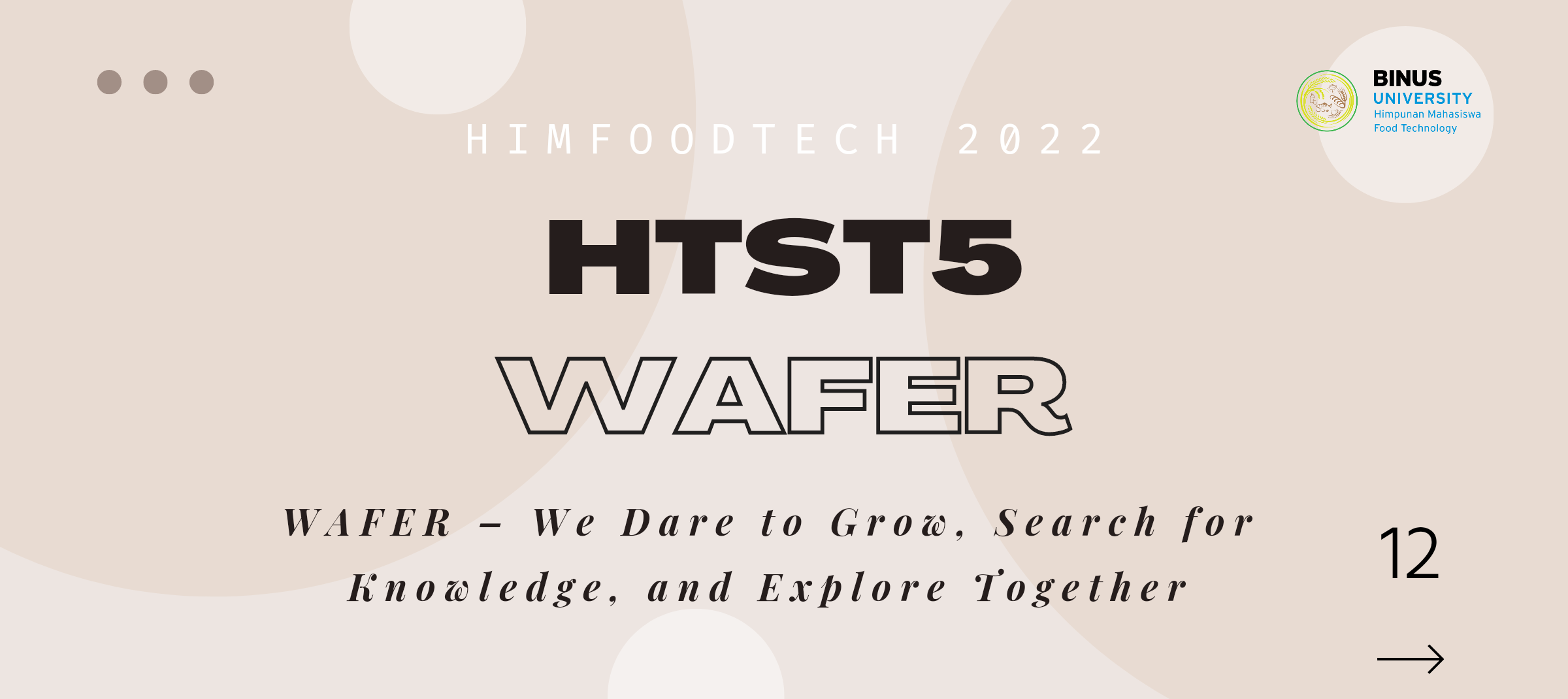 HTST 5 (HIMFOODTECH Togetherness and Study Tour): WAFER – We Dare to Grow, Search for Knowledge, and Explore Together