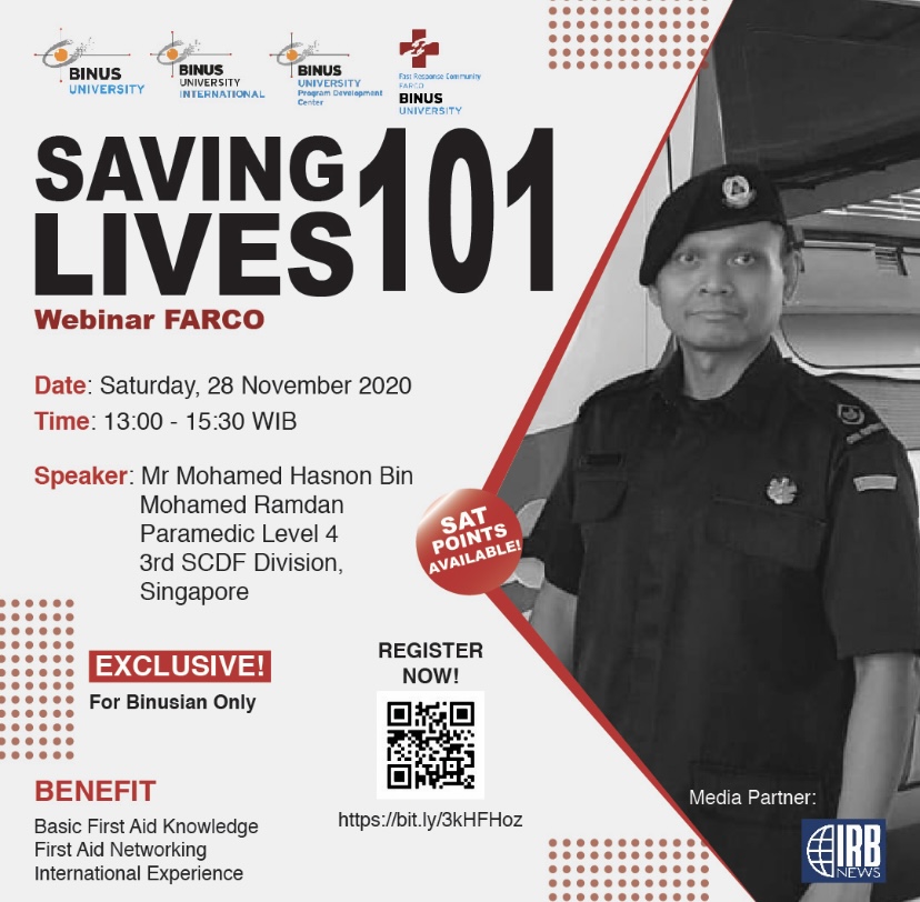Review Saving Lives 101 Webinar FARCO BINUS University
