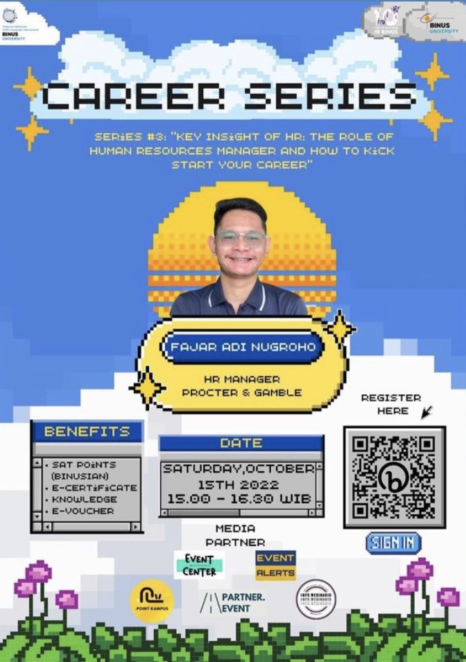 Webinar Career Series #3: “Key Insight of HR: The Role of Human Resources Manager and How to Kick Start your Career”