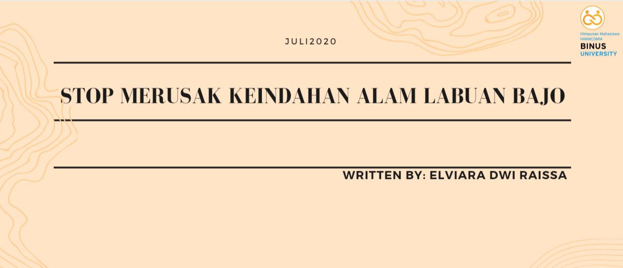 Stop Merusak Keindahan Alam Labuan Bajo