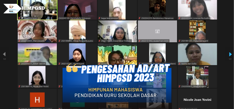 Pengesahan Anggaran Dasar Anggaran Rumah Tangga (AD/ART) HIMPGSD 2023