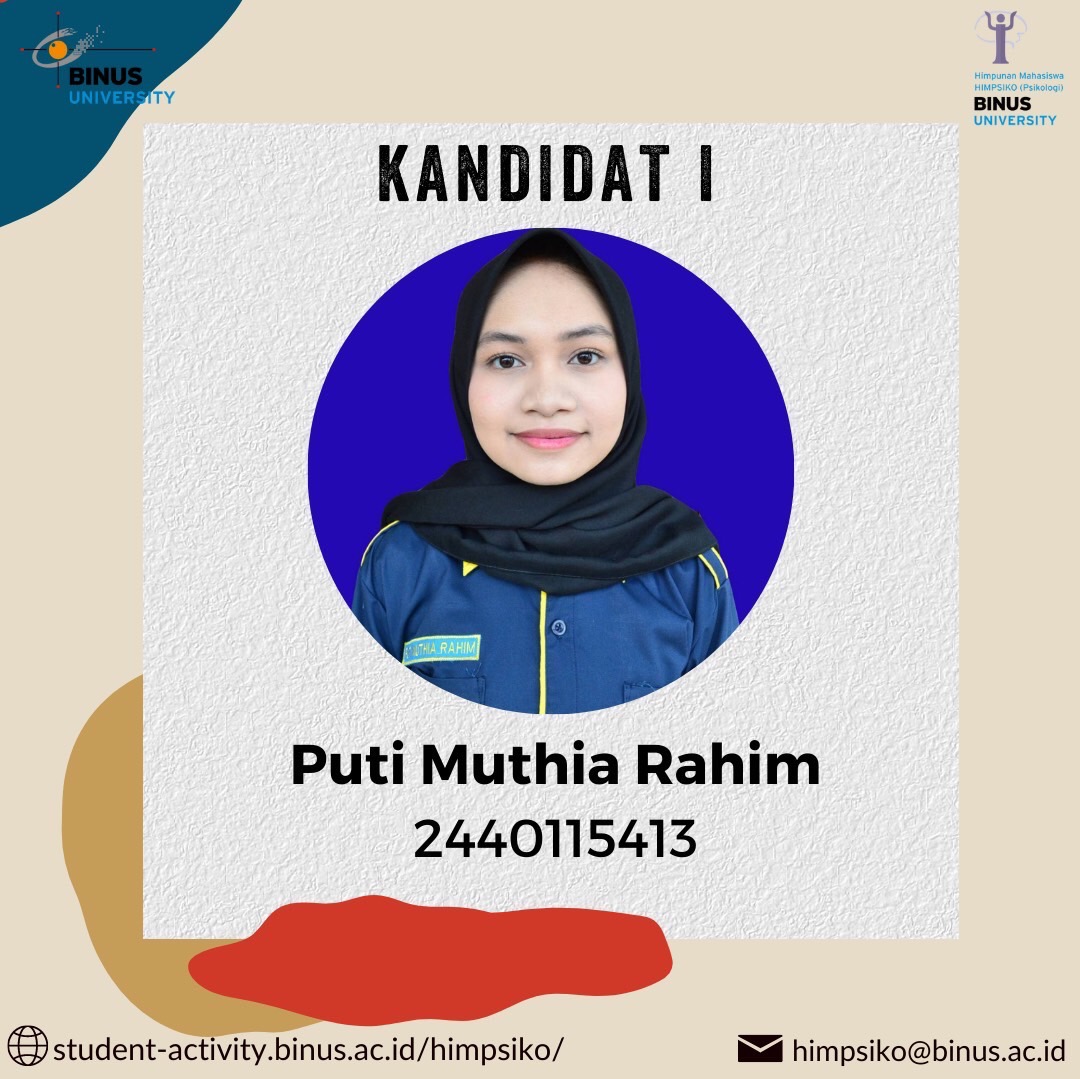 [PEMAPARAN CALON KETUA UMUM HIMPSIKO 2022] Puti Muthia Rahim – 2440115413