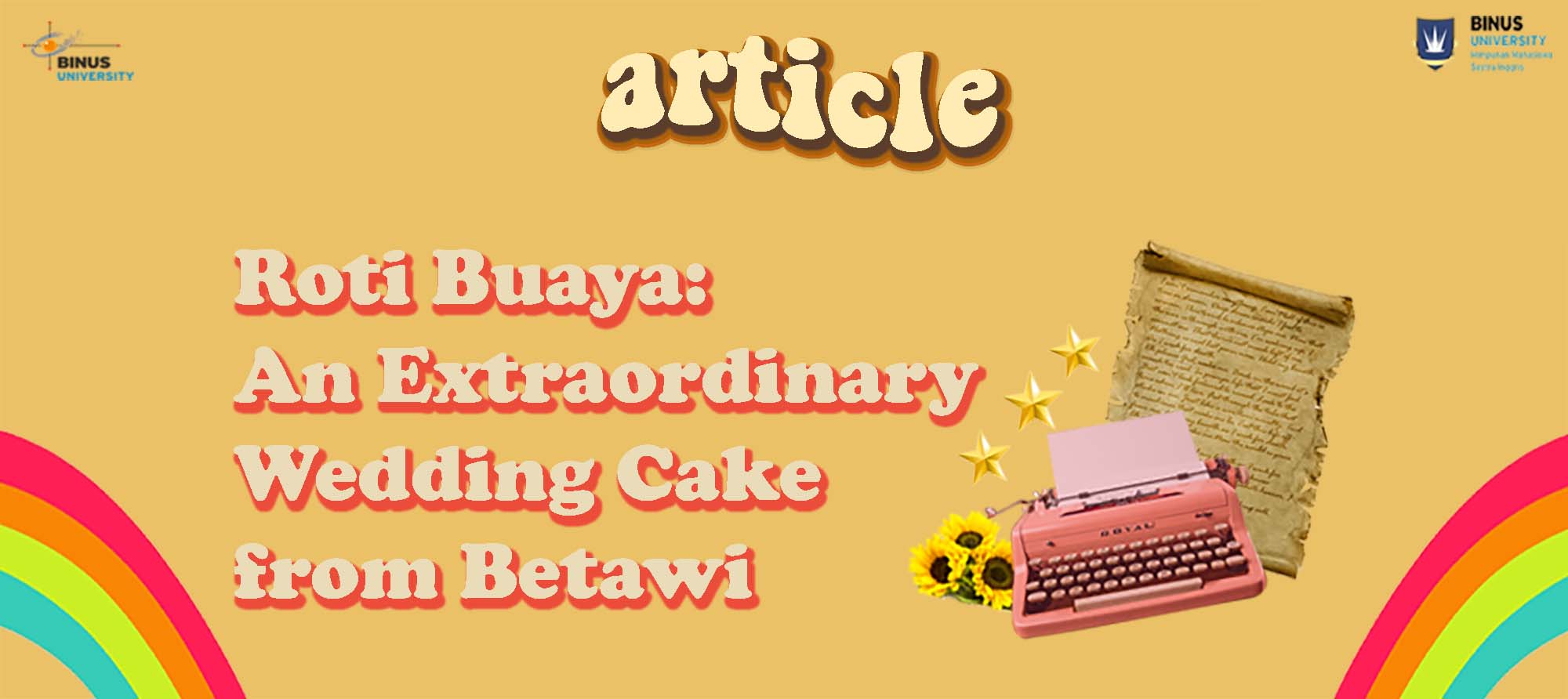 Roti Buaya: An Extraordinary Wedding Cake from Betawi