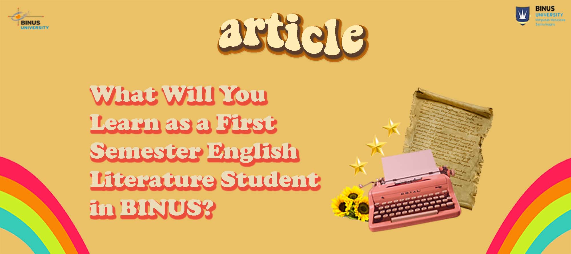 What Will You Learn as a First Semester English Literature Student in BINUS?