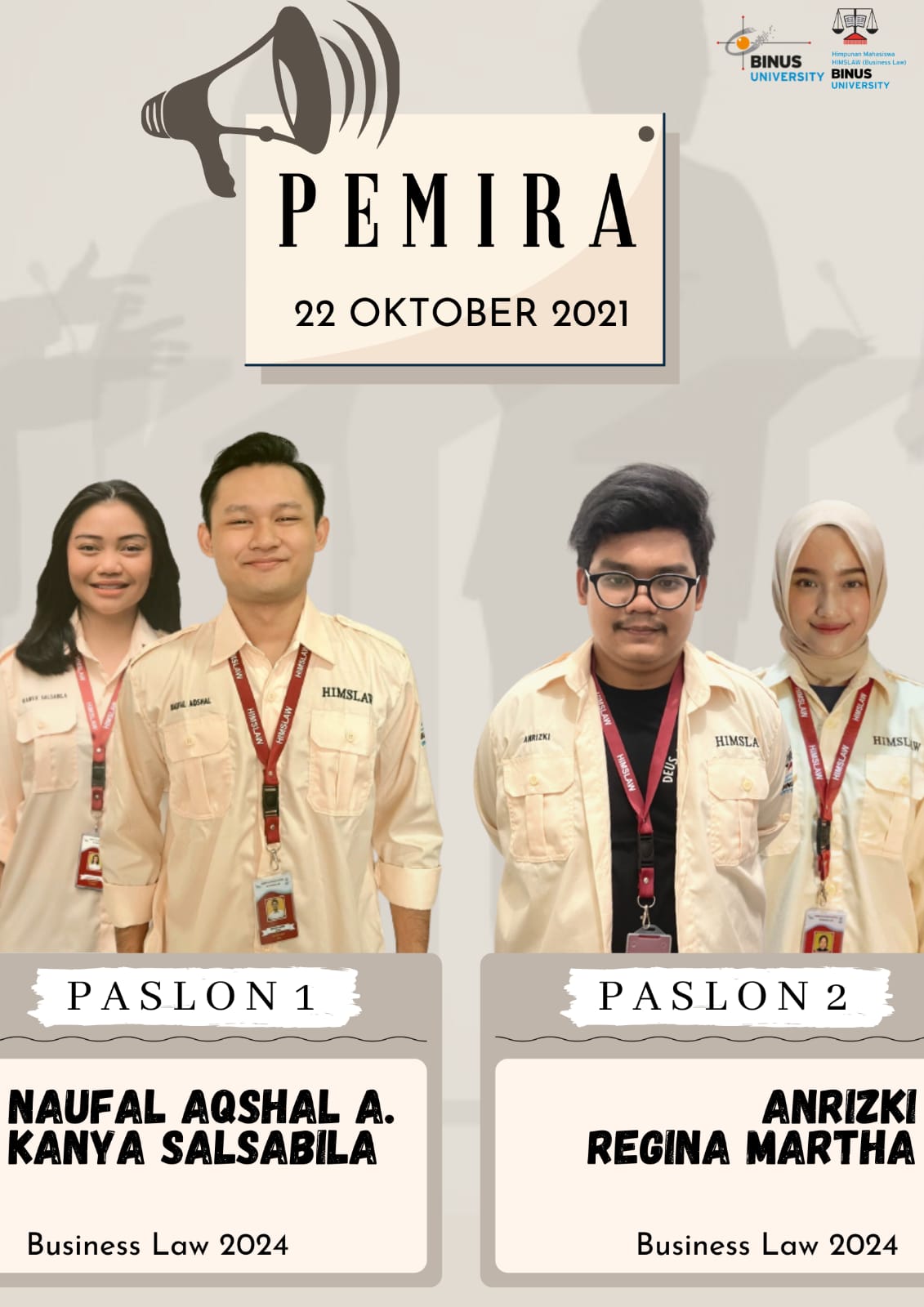 Pemilihan Raya (PEMIRA) Calon Ketua & Wakil Ketua HIMSLAW 2022/2023
