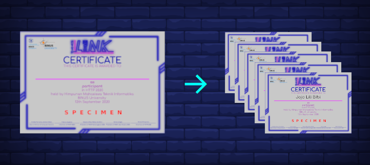 Bikin 700+ e-certificate HTTP 2020 dalam 5 menit? Bisa!