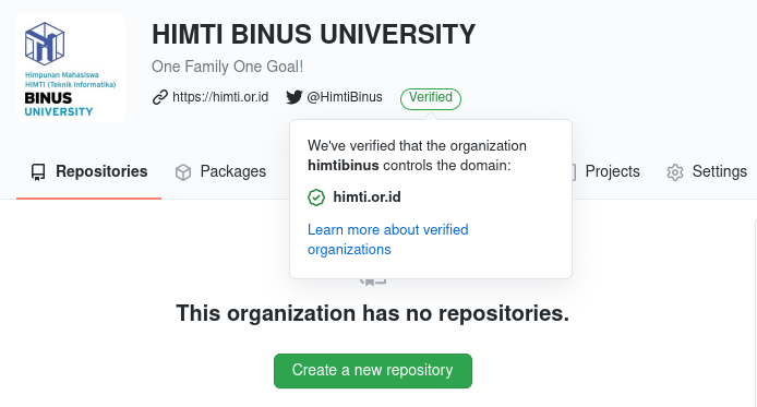Akhirnya, HIMTI sekarang punya Organization resmi di GitHub!