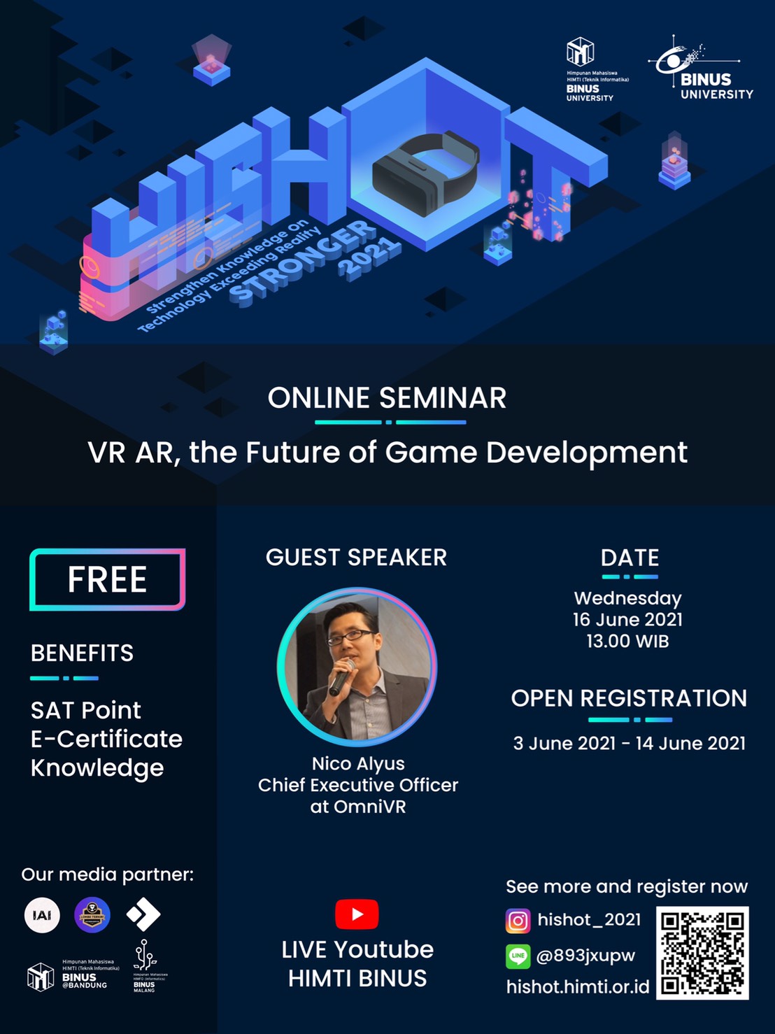 Open Registration: HISHOT 2021 Seminar 2: VR, AR, The Future of Game ...