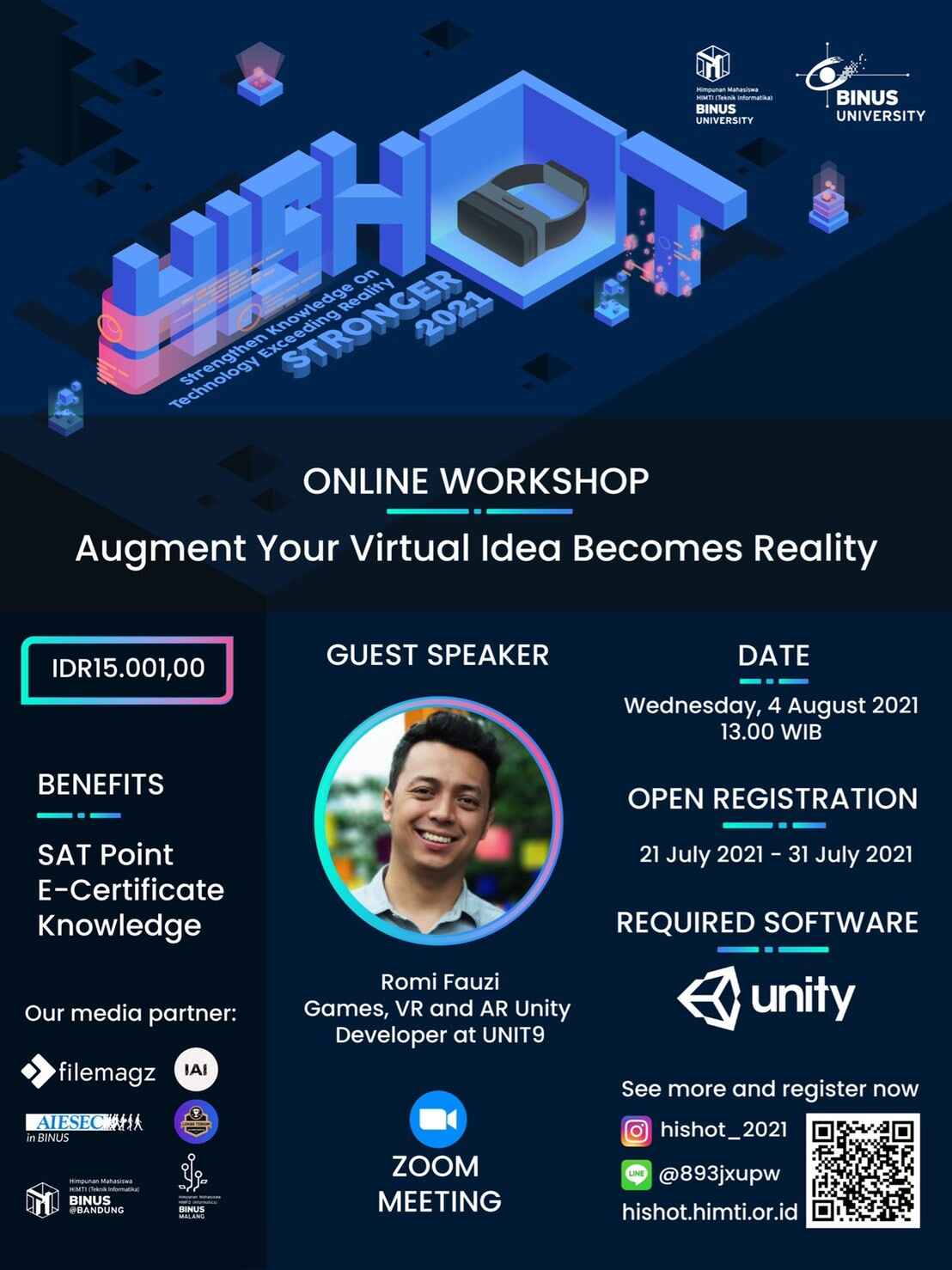 Open Registration Hishot 2021 Workshop 2 Augment Your Virtual Idea