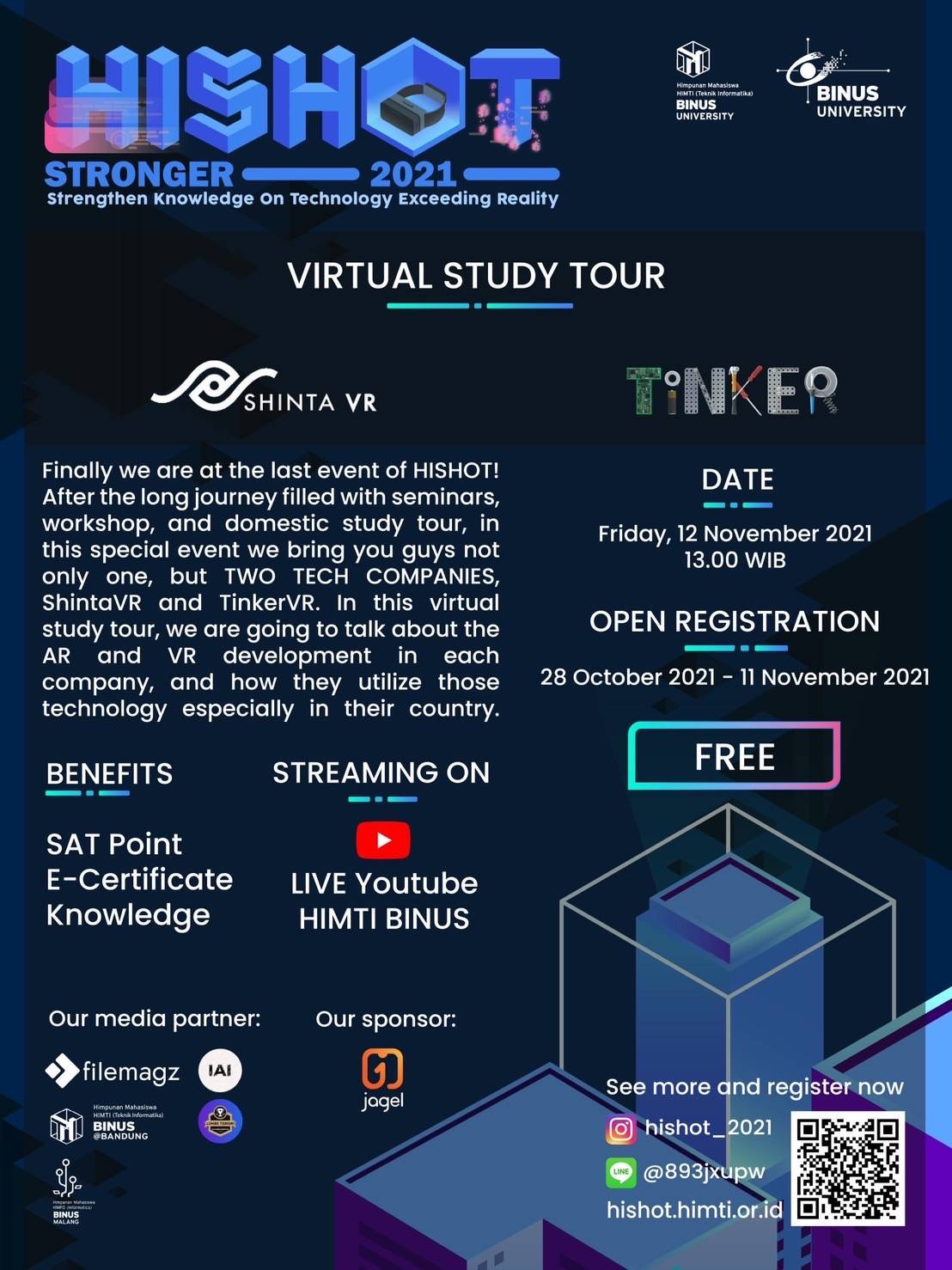 Open Registration: HISHOT 2021 Virtual Study Tour: ShintaVR and TinkerVR