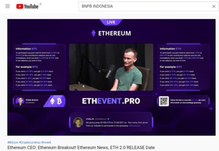 Akun YouTube BNPB Indonesia Diretas