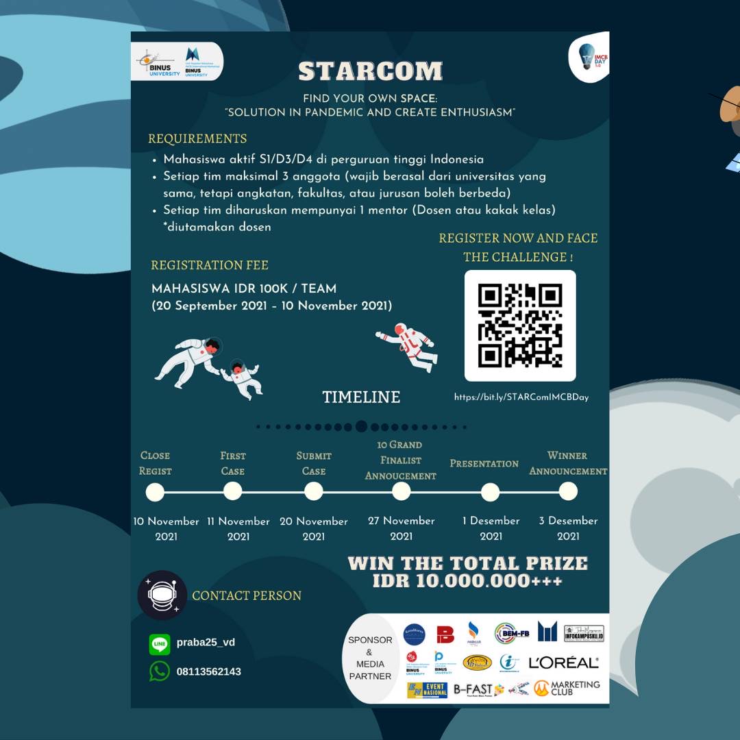 SPECIAL INVITATION FOR YOU  – STARcom by IMCB Day 5.0!