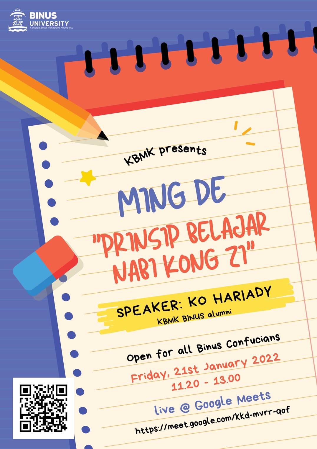 Ming De 21 Januari 2022
