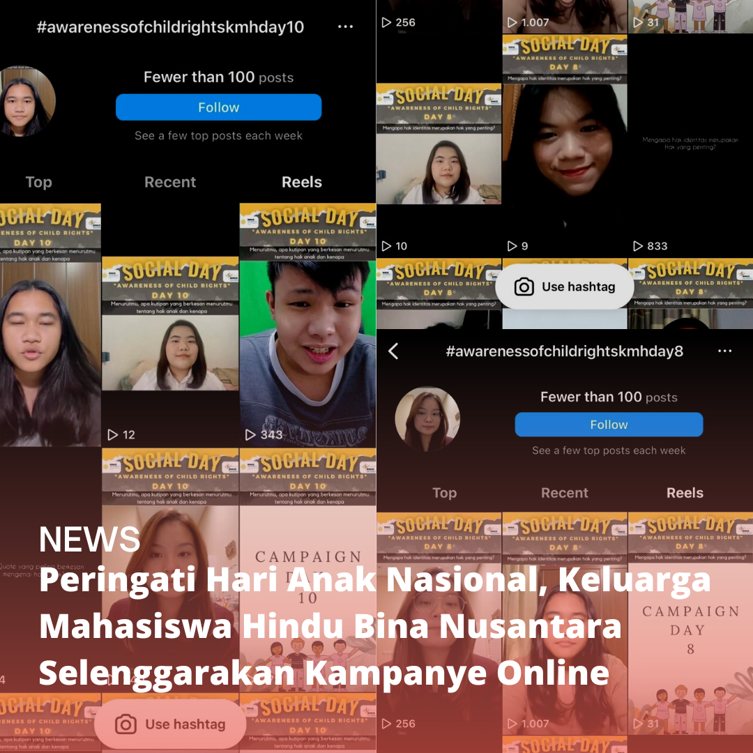 Peringati Hari Anak Nasional, Keluarga Mahasiswa Hindu Bina Nusantara Selenggarakan Kampanye Online