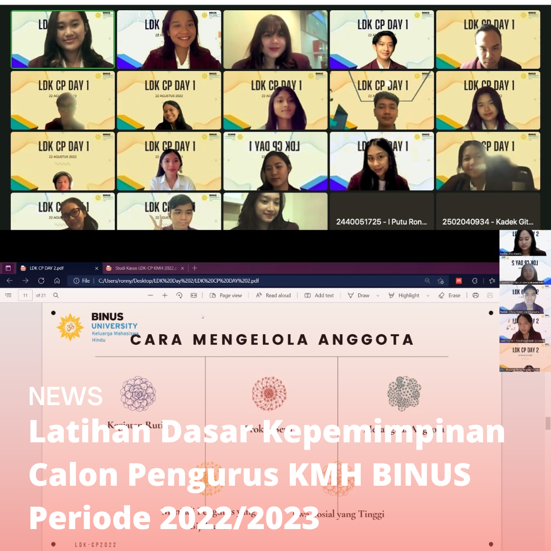 Latihan Dasar Kepemimpinan Calon Pengurus KMH BINUS Periode 2022/2023
