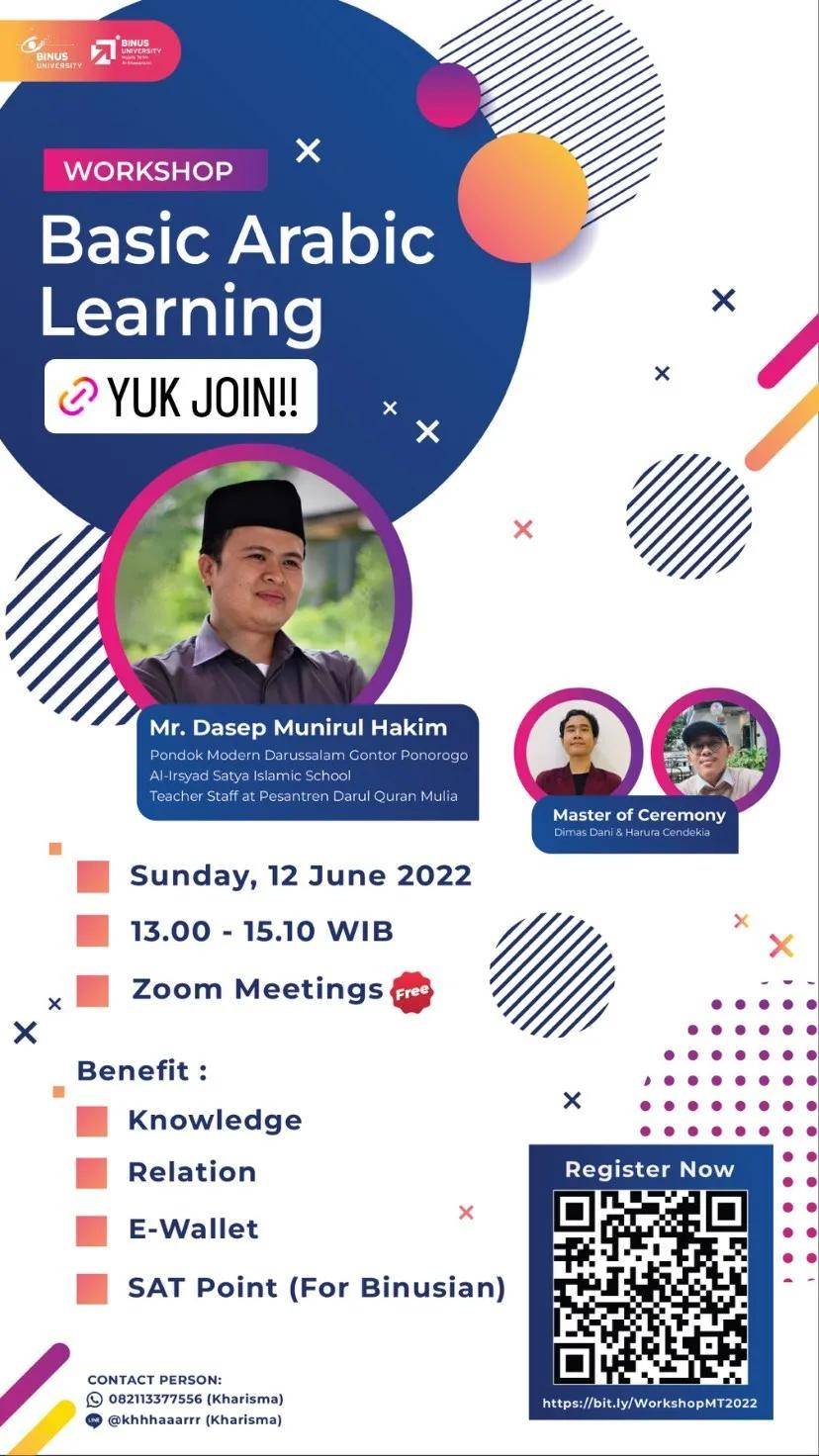 Workshop MT Al – Khawarizmi 2022 “Basic Arabic Learning”