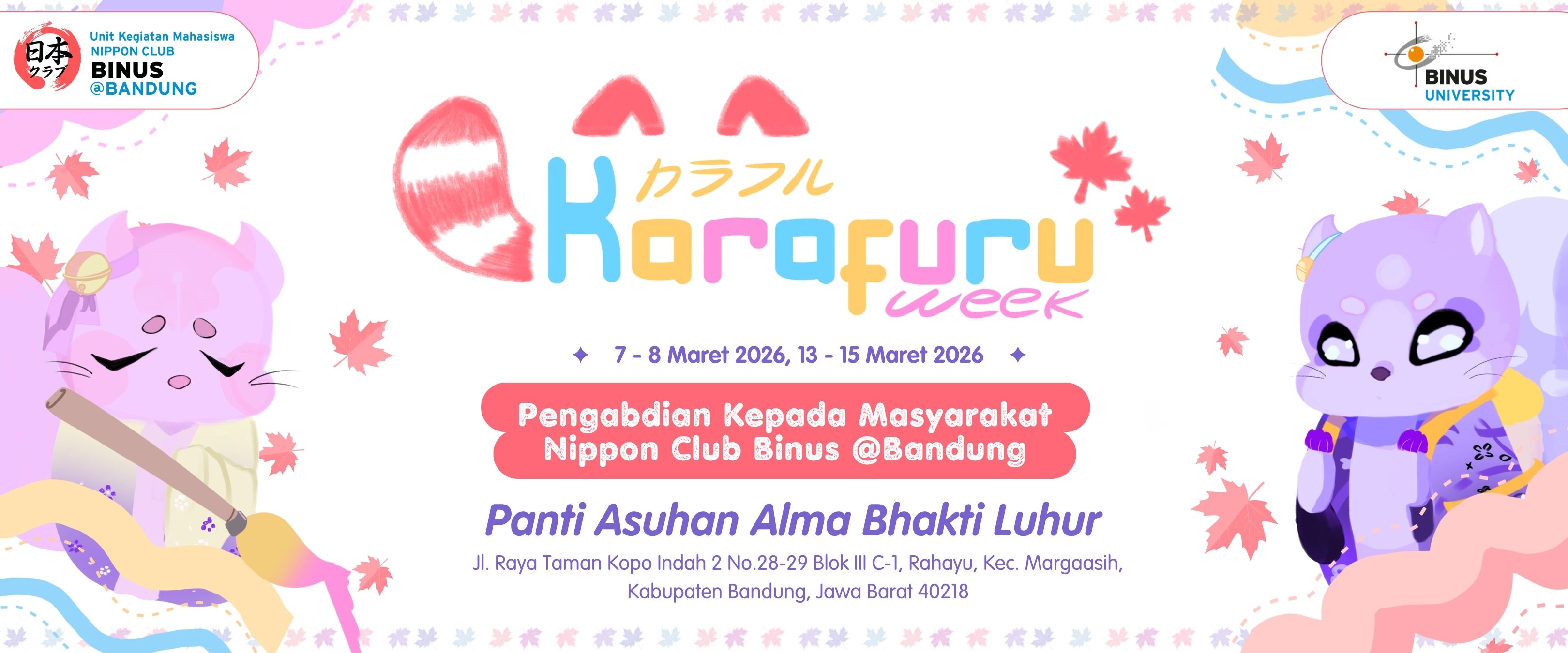 Pengabdian kepada Masyarakat (PKM): Karafuru Week di Panti Asuhan Bhakti Luhur Alma Bandung