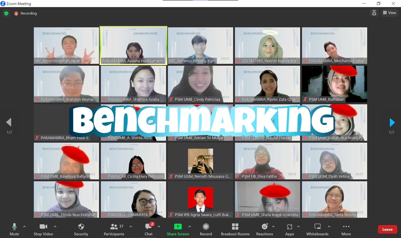 Benchmarking Sharing Session