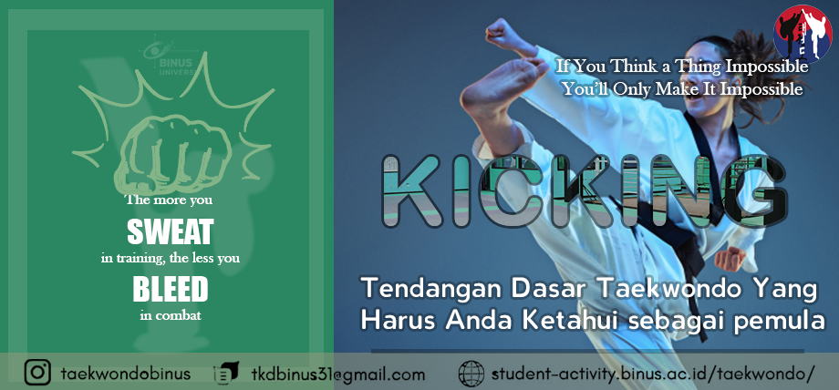 Tendangan Dasar Taekwondo Yang Harus Anda Ketahui sebagai pemula